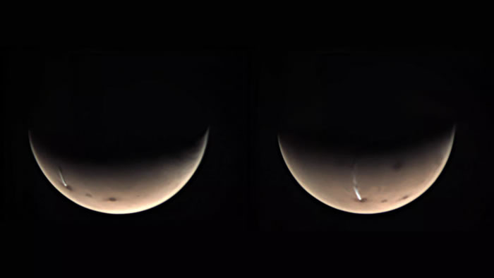 欧航局火星网络摄像头调查1800公里长神秘火星云的秘密