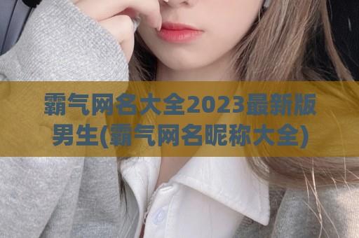 霸气网名大全2024最新版男生(霸气网名昵称大全)