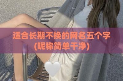 ​适合长期不换的网名五个字(昵称简单干净)