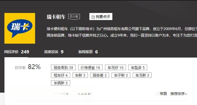 瑞卡租车怎么样？瑞卡租车靠谱吗-