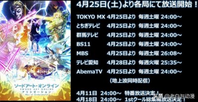 ​刀剑神域：官方公布“最终章”开播时间，将放在4月25