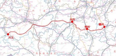 ​规划中的兴永郴赣铁路，横跨三省，这些城市将实现铁路横向互通