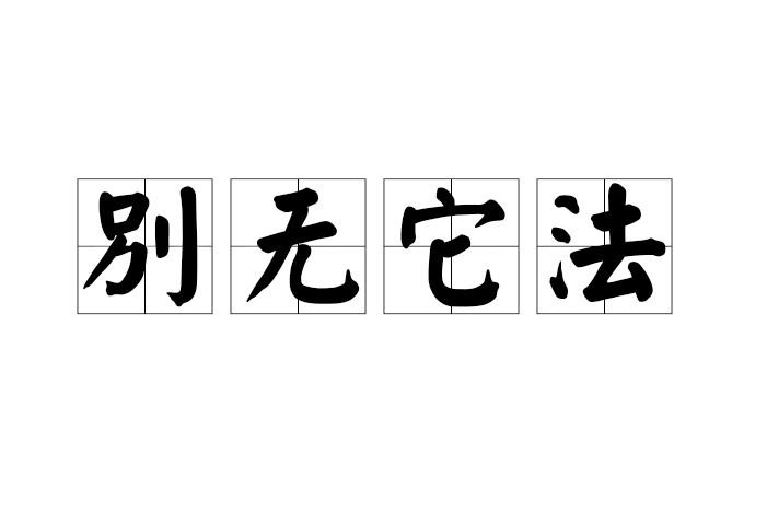 别无它法的意思（别无它法的含义）