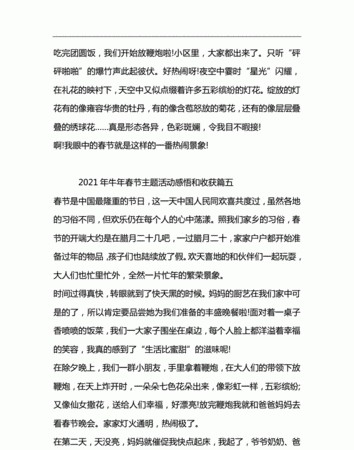 我家的年味实践收获