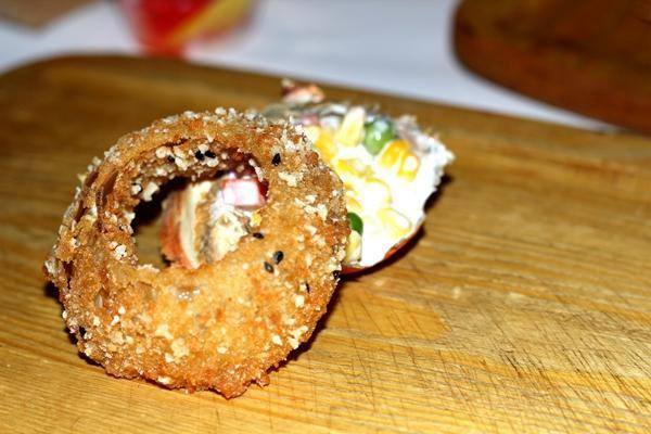 脆炸洋葱圈 色泽金黄洋葱外酥香 西餐里最受欢迎油炸食品!