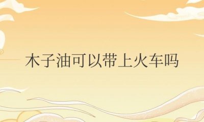 ​木子油可以带上火车吗