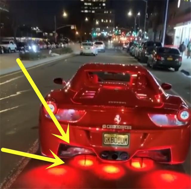 “鬼火版”法拉利458，落地410万，全车“禁忌红”，还改装氛围灯-