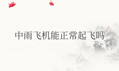 ​小雨到中雨飞机能正常起飞吗