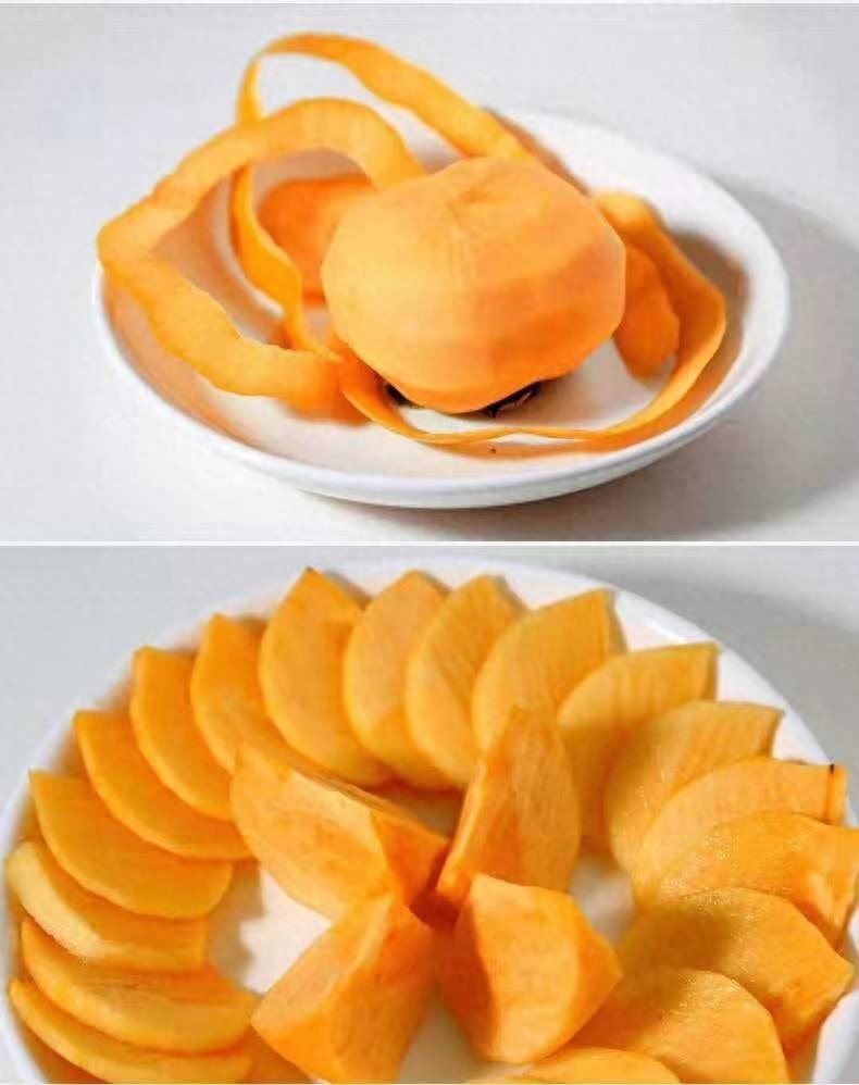 甜柿,晚秋佳果,即摘即吃,甜脆爽口,清香宜人