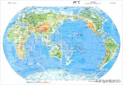 ​放大也很清晰的世界各国高清地形图