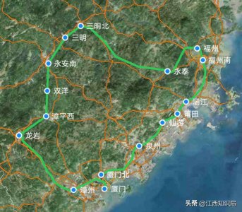 ​D9618次列车由厦门至厦门北，福建环形高铁